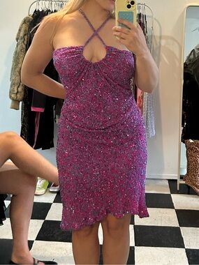 VINTAGE scala midi beaded prom dress